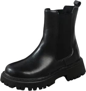 Ankle Boots for Women Round Toe Chunky No Heel Booties Chelsea Ankle Boots Pull-On Fashion Casual Comfortable Ankle Shoes