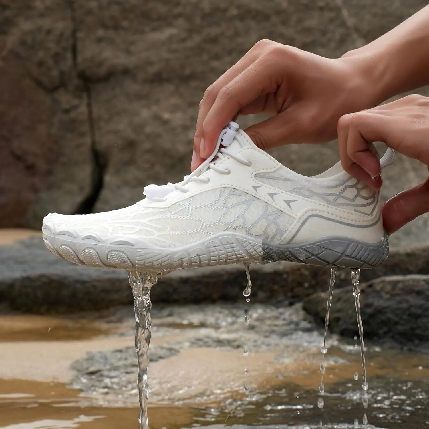 Barefoot Shoes Women 2025 Wide Toe Box Healthy & Non-Slip Athletic Hiking Walking Barefoot Shoes Diabetic Shoe Beach Surf Walk Yoga Footwear Breathable Hiking Shoe Grounding Footwear