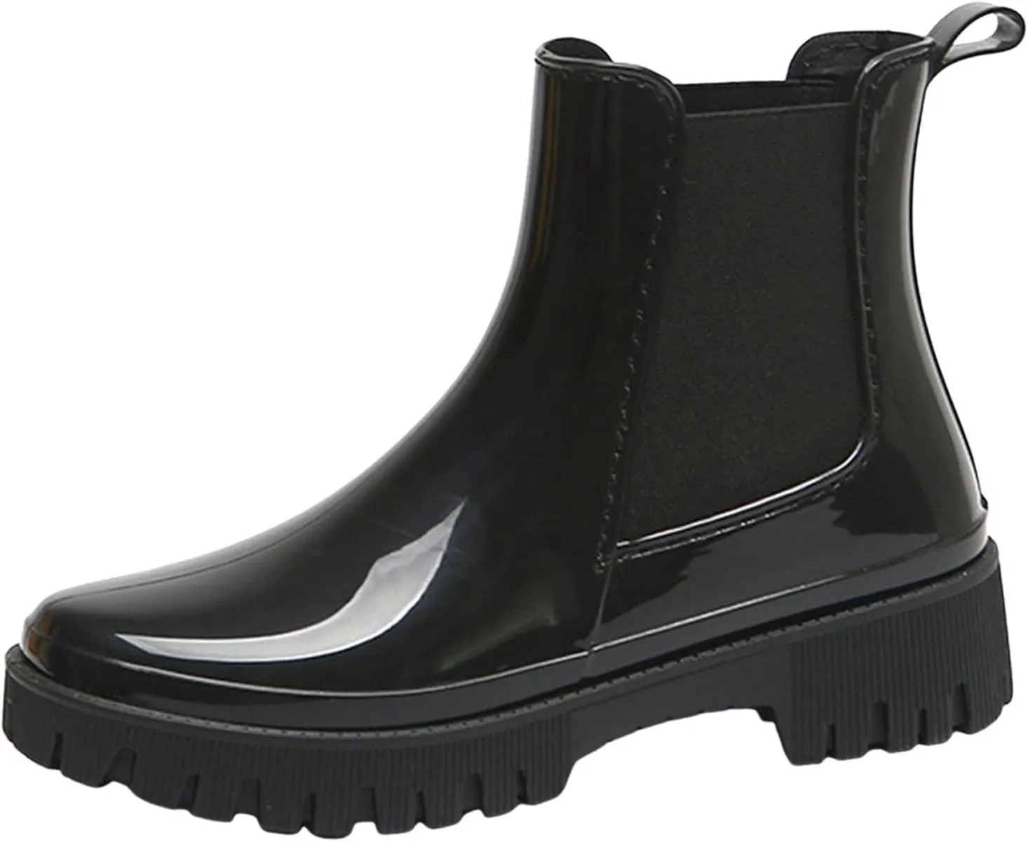 Cathalem Ankle Rain Boots for Women Waterproof Chelsea Rain Boots Rubber Boots Short Boots Anti Slip Lightweight Work Booties