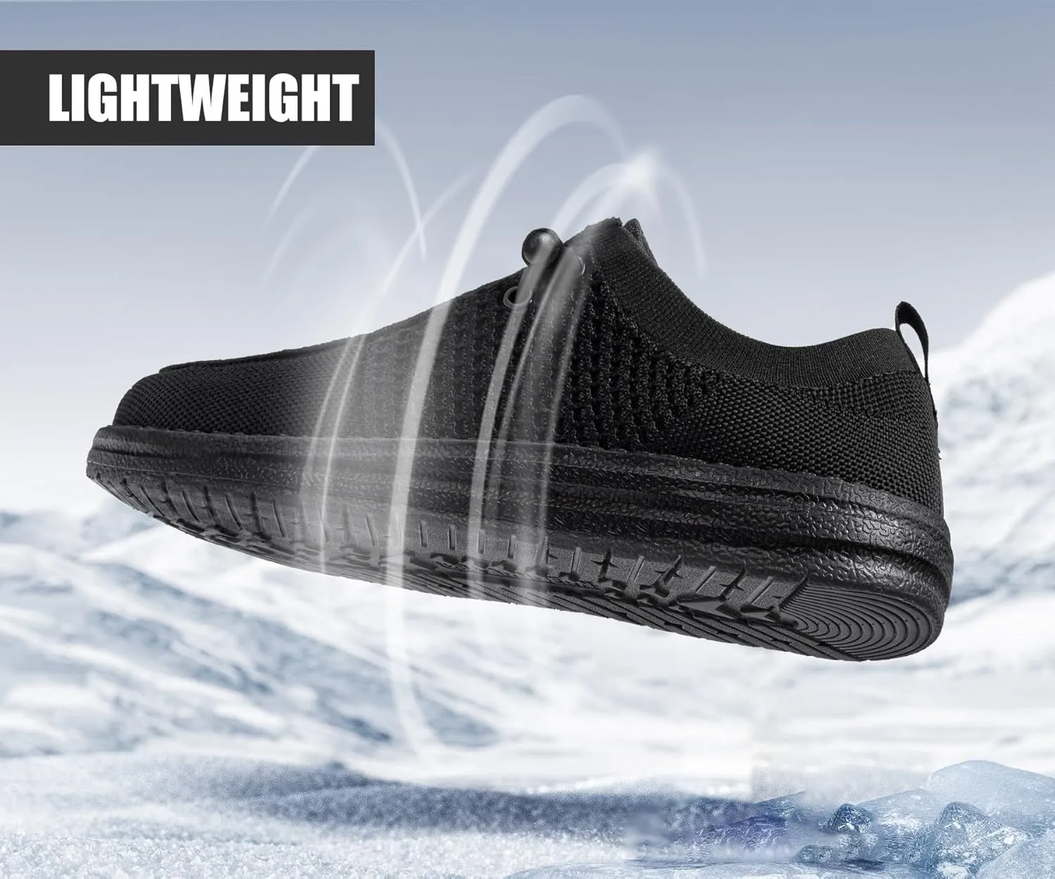 LARNMERN Steel Toe Slip On Work Shoes Mens Safety Sneakers Walking Shoe Lightweight Steel Toe Loafers