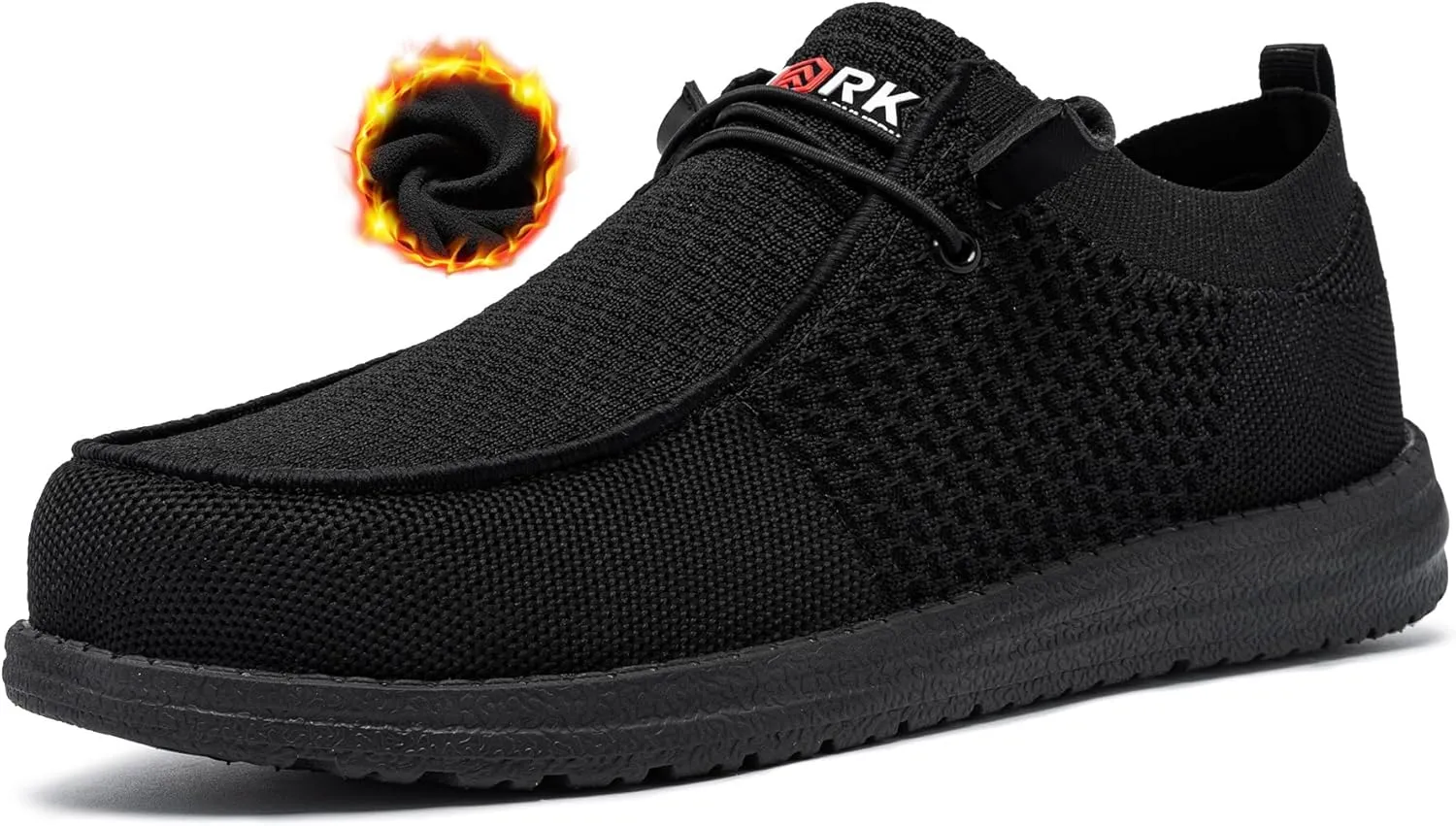 LARNMERN Steel Toe Slip On Work Shoes Mens Safety Sneakers Walking Shoe Lightweight Steel Toe Loafers