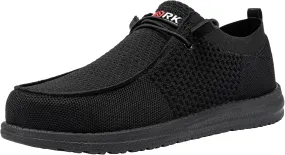 LARNMERN Steel Toe Slip On Work Shoes Mens Safety Sneakers Walking Shoe Lightweight Steel Toe Loafers