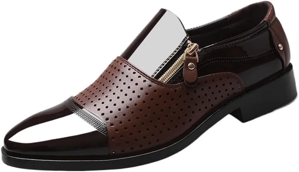 Luxury Leather Loafers for Men Business Formal Slip On Driving Dress Shoes Oxfords
