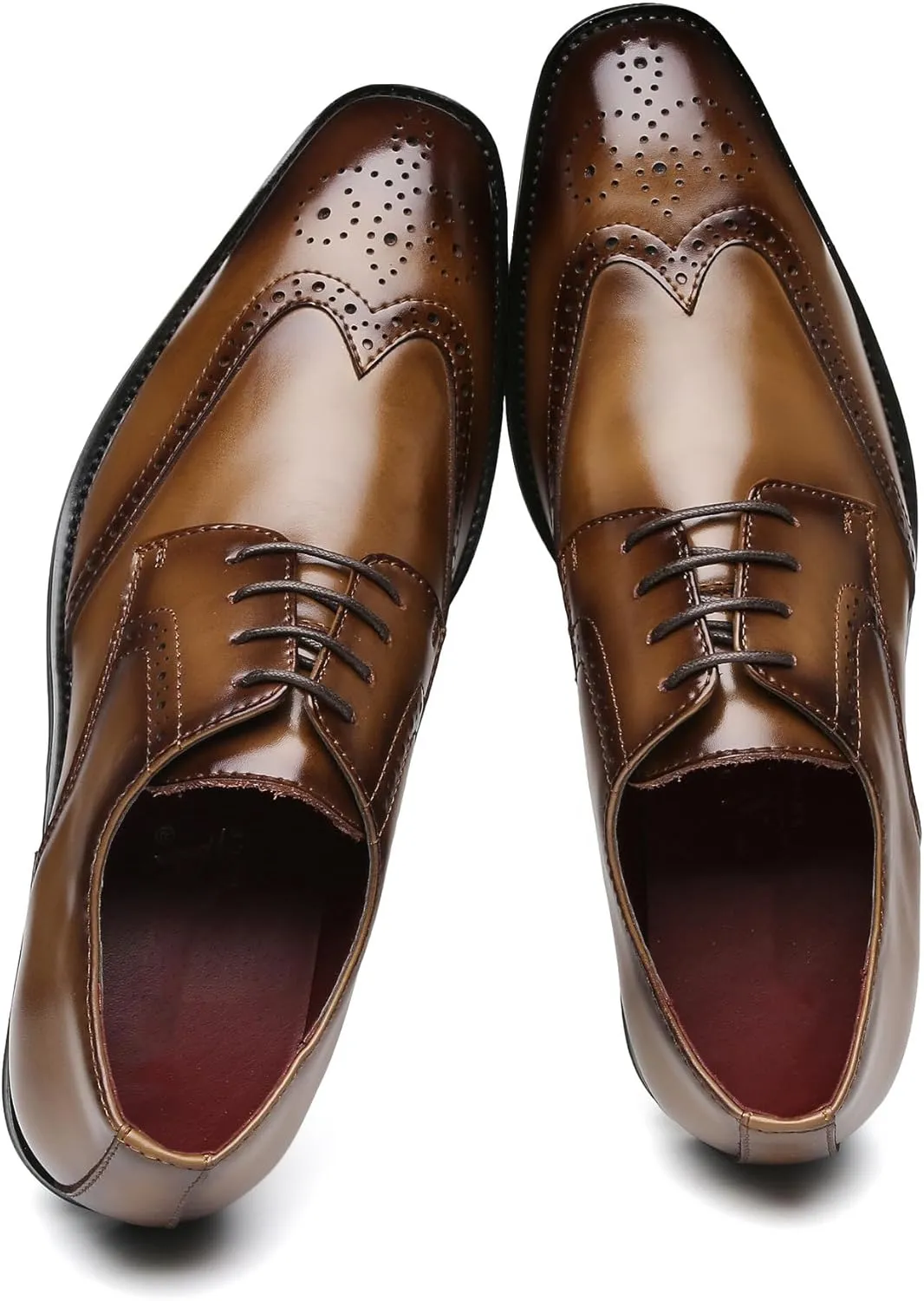 Men's Oxfords Formal Dress Leather Wedding Dress Tuxedo Brogues Derby Fashion Casual Shoes for Men