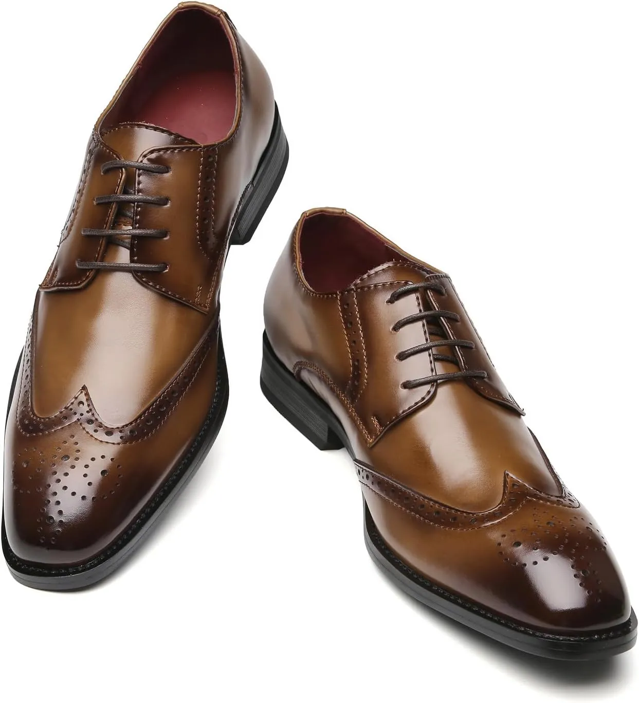 Men's Oxfords Formal Dress Leather Wedding Dress Tuxedo Brogues Derby Fashion Casual Shoes for Men