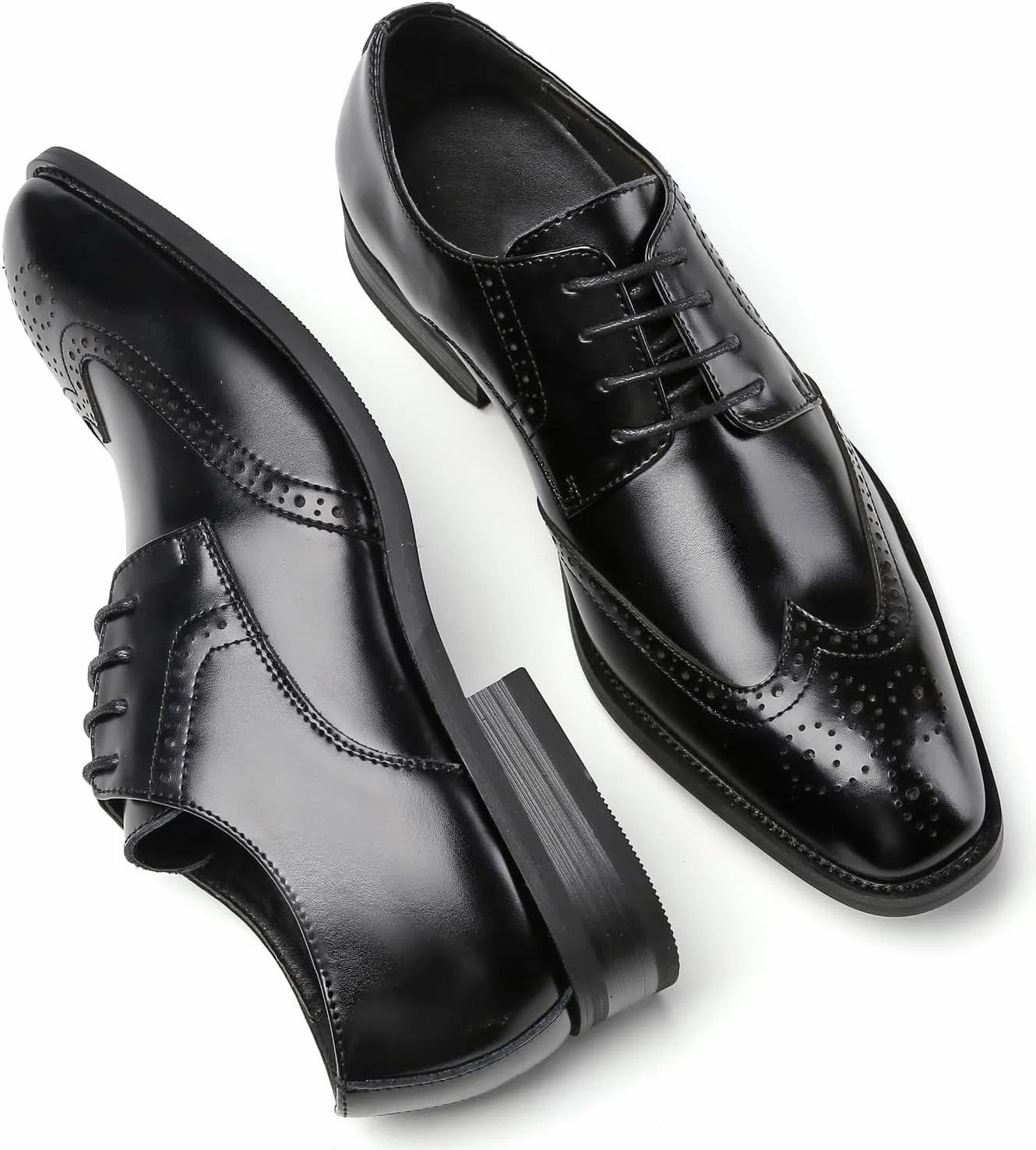 Men's Oxfords Formal Dress Leather Wedding Dress Tuxedo Brogues Derby Fashion Casual Shoes for Men