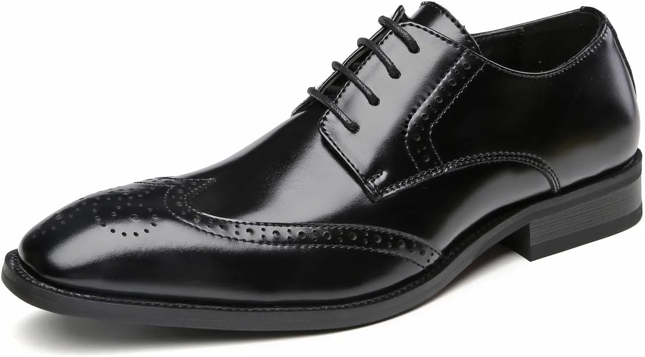 Men's Oxfords Formal Dress Leather Wedding Dress Tuxedo Brogues Derby Fashion Casual Shoes for Men