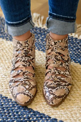 SP24- Sadie Ankle Boots In Snakeskin