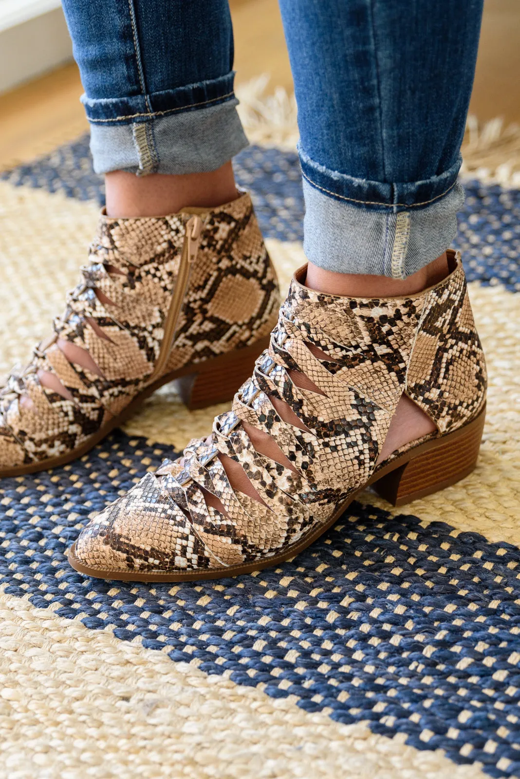 SP24- Sadie Ankle Boots In Snakeskin