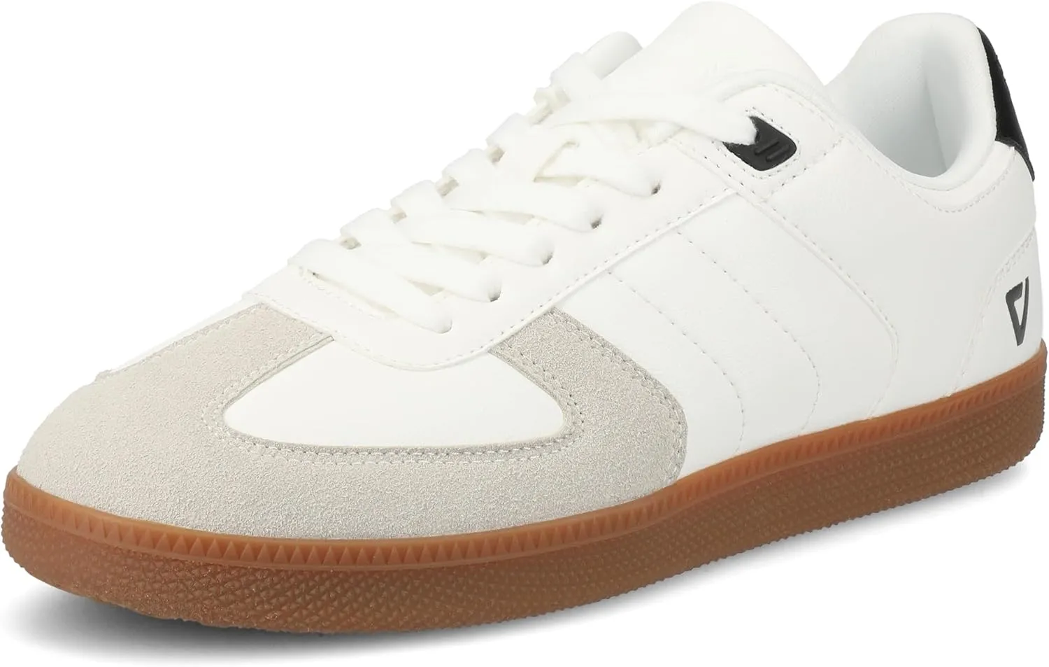 Vance Mens Pitch Court Sneaker Round Toe lace up Faux Suede Accents Vance Comfort System Insoles V-Flex Comfort Sole White 12 Medium Mens US